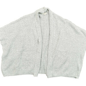 Loft Women's Size One Size Wrap Sweater Open Front Gray Short Sleeve Acrylic